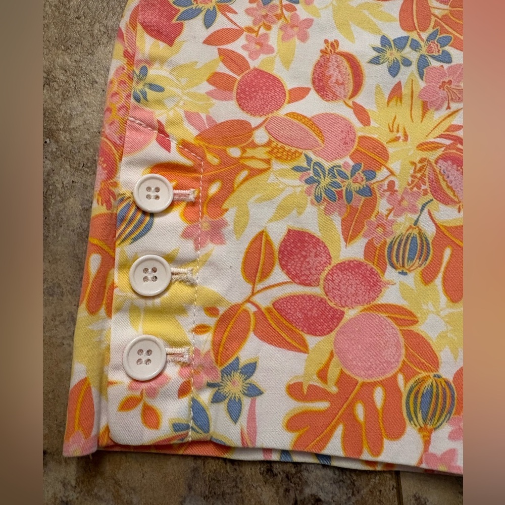 Talbots Perfect Crop Pants in Fruit & Flowers Print Women’s 10 Petite - Picture 7 of 12